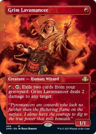 (434) Magic The Gathering Dominaria Remastered: Extras Single: Grim Lavamancer (V.2) Holo Rare