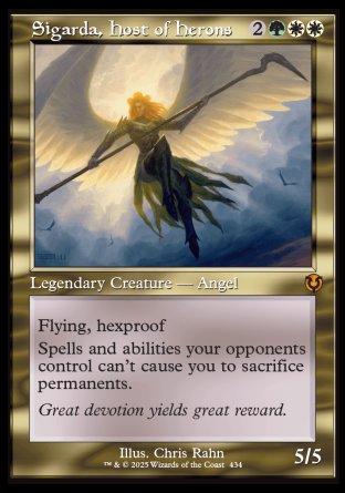 (434) Magic The Gathering Innistrad Remastered: Extras Single: Sigarda, Host of Herons Holo Mythic