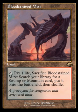 (435) Magic The Gathering Modern Horizons 3: Extras Single: Bloodstained Mire (V.2) Rare