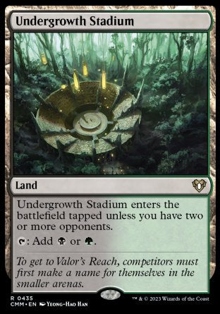 (435) Magic The Gathering Commander Masters Single: Undergrowth Stadium Rare