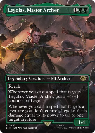 (435) Magic The Gathering The Lord of the Rings: Tales of Middle-earth: Extras Single: Legolas, Master Archer (V.2) Rare