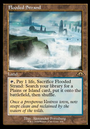 (436) Magic The Gathering Modern Horizons 3: Extras Single: Flooded Strand (V.2) Rare