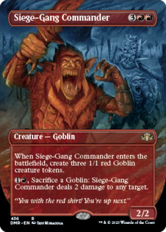 (436) Magic The Gathering Dominaria Remastered: Extras Single: Siege-Gang Commander (V.2) Holo Rare