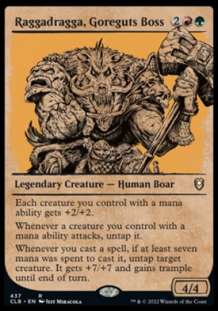 (437) Magic The Gathering Commander Legends: Battle for Baldur's Gate: Extras Single: Raggadragga, Goreguts Boss (V.2) Rare