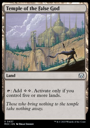 (437) Magic The Gathering Commander: March of the Machine Single: Temple of the False God Uncommon