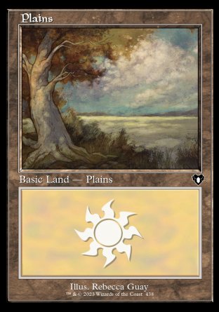 (438) Magic The Gathering Commander Masters: Extras Single: Plains (V.2) Land
