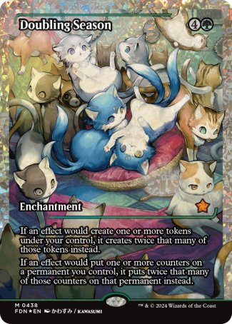 (438) Magic The Gathering Magic: The Gathering Foundations: Extras Single: Doubling Season (V.2) Holo Mythic