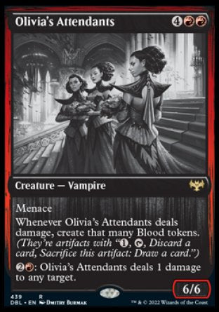 (439) Magic The Gathering Innistrad: Double Feature Single: Olivia's Attendants Holo Rare