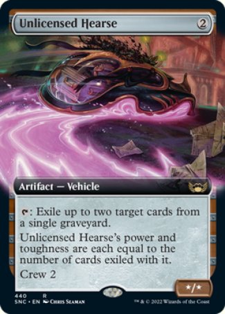 (440) Magic The Gathering Streets of New Capenna: Extras Single: Unlicensed Hearse Holo Rare
