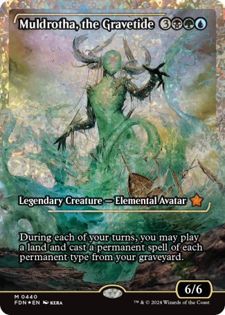(440) Magic The Gathering Magic: The Gathering Foundations: Extras Single: Muldrotha, the Gravetide (V.2) Mythic