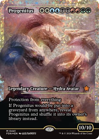 (441) Magic The Gathering Magic: The Gathering Foundations: Extras Single: Progenitus (V.2) Holo Mythic