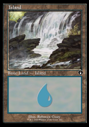 (441) Magic The Gathering Commander Masters: Extras Single: Island (V.2) Holo Land