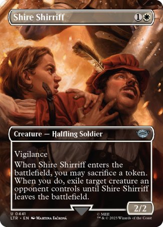 (441) Magic The Gathering The Lord of the Rings: Tales of Middle-earth: Extras Single: Shire Shirriff Holo Uncommon