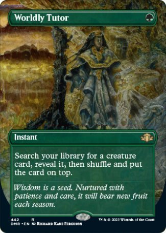 (442) Magic The Gathering Dominaria Remastered: Extras Single: Worldly Tutor (V.2) Holo Rare