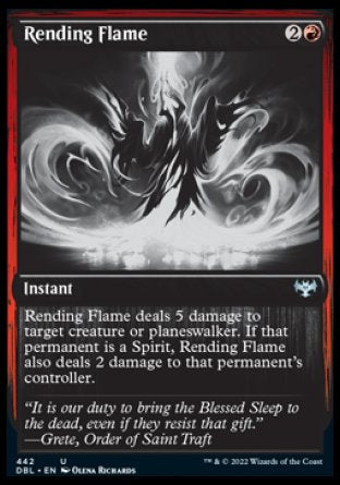 (442) Magic The Gathering Innistrad: Double Feature Single: Rending Flame Holo Uncommon