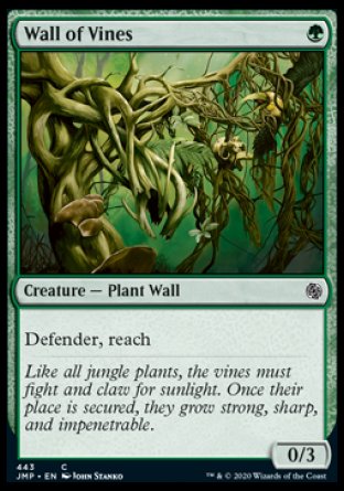 (443) Magic The Gathering Jumpstart Single: Wall of Vines Common