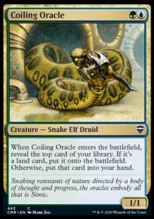 (443/361) Magic The Gathering Commander Legends: Extras Single: Coiling Oracle (V.1) Holo Common