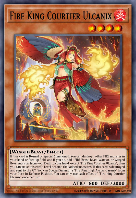 (262) YuGiOh TCG MP25: 2025 Mega-Pack Tin Single: Fire King Courtier Ulcanix  Ultra Rare