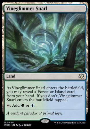 (444) Magic The Gathering Commander: March of the Machine Single: Vineglimmer Snarl Rare