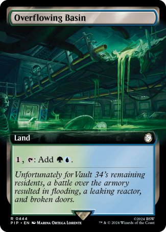 (444) Magic The Gathering Universes Beyond: Fallout: Extras Single: Overflowing Basin (V.1) Holo Rare