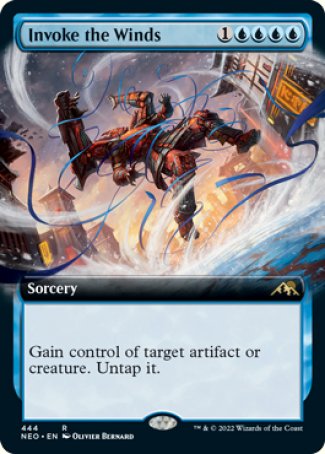 (444) Magic The Gathering Kamigawa: Neon Dynasty: Extras Single: Invoke the Winds (V.2) Holo Rare