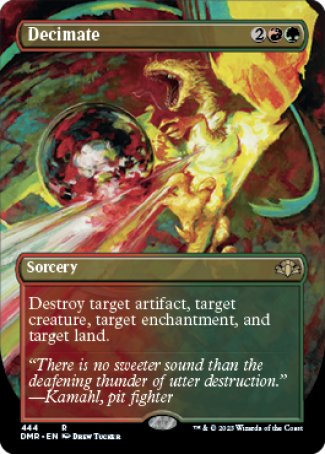 (444) Magic The Gathering Dominaria Remastered: Extras Single: Decimate (V.2) Holo Rare