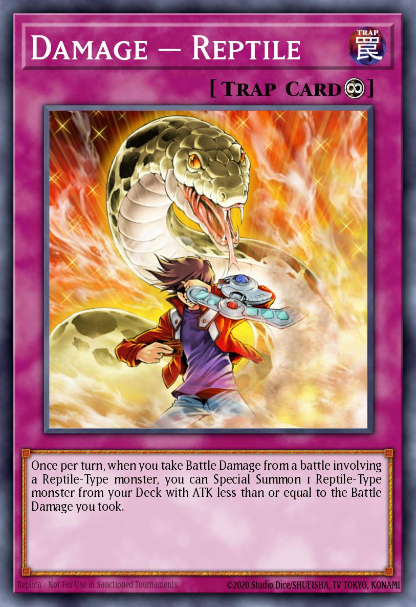 (058) YuGiOh TCG ANGU: Ancient Guardians Single: Damage = Reptile Rare