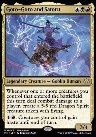 (445) Magic The Gathering Commander: March of the Machine: Extras Single: Goro-Goro and Satoru (V.1) Mythic