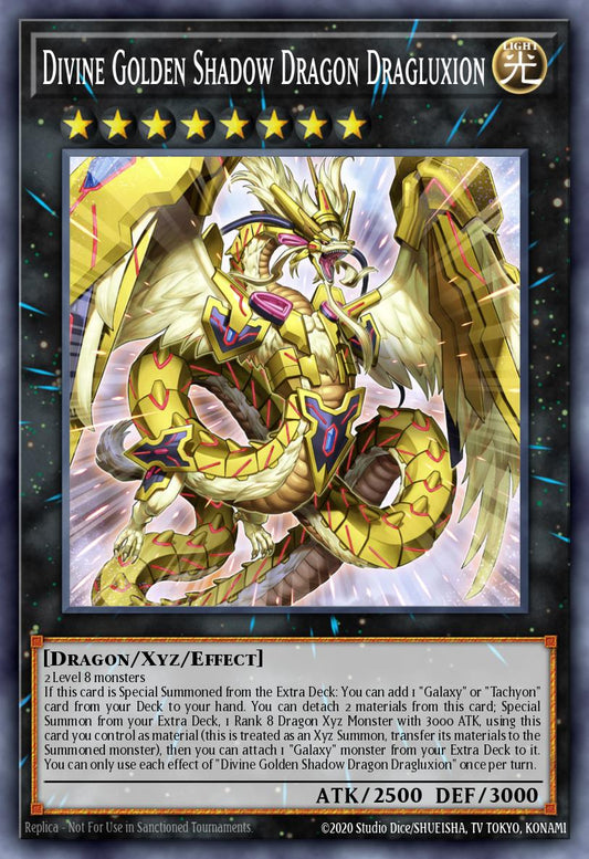 (014) YuGiOh TCG MZTM: Maze of the Master Single: Divine Golden Shadow Dragon Dragluxion (V.1 - Ultra Rare)  Ultra Rare