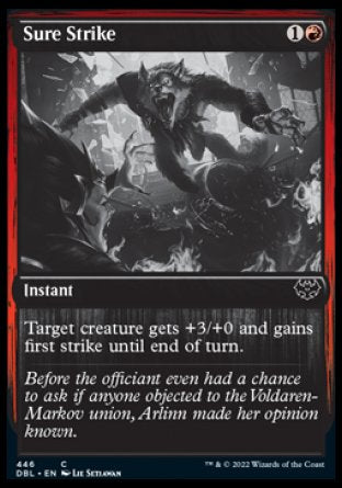 (446) Magic The Gathering Innistrad: Double Feature Single: Sure Strike Holo Common