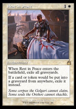 (446) Magic The Gathering Ravnica Remastered: Extras Single: Rest in Peace Holo Rare