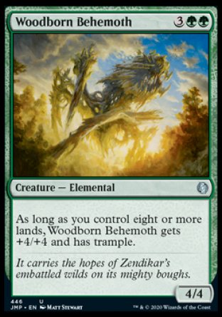 (446) Magic The Gathering Jumpstart Single: Woodborn Behemoth Uncommon