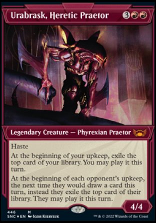 (446) Magic The Gathering Streets of New Capenna: Extras Single: Urabrask, Heretic Praetor (V.3) Mythic