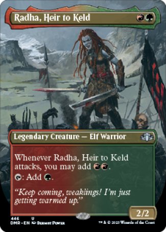 (446) Magic The Gathering Dominaria Remastered: Extras Single: Radha, Heir to Keld (V.2) Uncommon