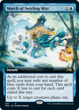 (447) Magic The Gathering Kamigawa: Neon Dynasty: Extras Single: March of Swirling Mist (V.2) Rare