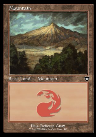 (447) Magic The Gathering Commander Masters: Extras Single: Mountain (V.2) Land