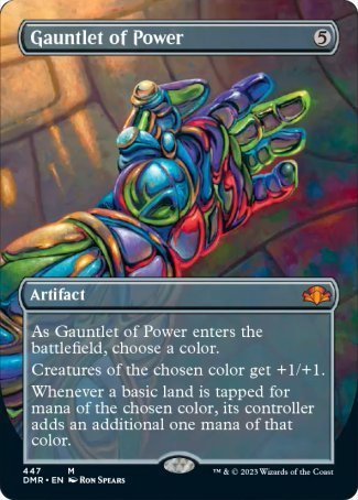 (447) Magic The Gathering Dominaria Remastered: Extras Single: Gauntlet of Power (V.2) Holo Mythic