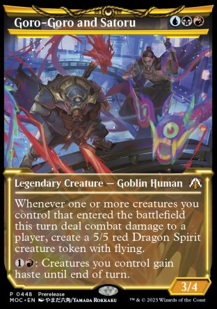 (448) Magic The Gathering Commander: March of the Machine: Extras Single: Goro-Goro and Satoru (V.2) Holo Mythic