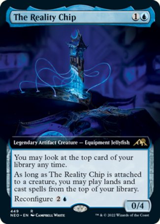 (449) Magic The Gathering Kamigawa: Neon Dynasty: Extras Single: The Reality Chip (V.2) Holo Rare