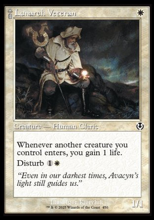 (450) Magic The Gathering Innistrad Remastered: Extras Single: Lunarch Veteran // Luminous Phantom Common