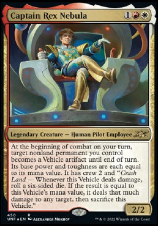 (450) Magic The Gathering Unfinity: Extras Single: Captain Rex Nebula (V.2) Holo Rare