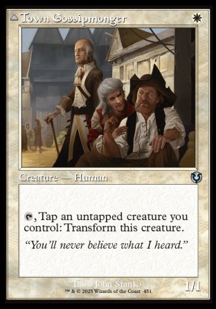 (451) Magic The Gathering Innistrad Remastered: Extras Single: Town Gossipmonger / Incited Rabble Uncommon