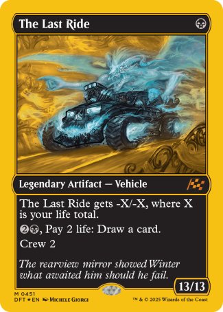 (451) Magic The Gathering Aetherdrift: First-Place Single: The Last Ride (V.1) Mythic