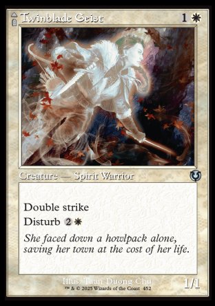 (452) Magic The Gathering Innistrad Remastered: Extras Single: Twinblade Geist // Twinblade Invocation Holo Uncommon