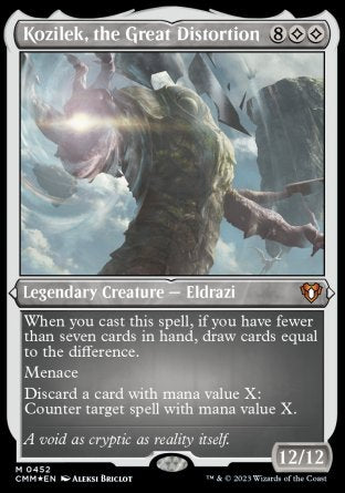 (452) Magic The Gathering Commander Masters: Extras Single: Kozilek, the Great Distortion (V.1) Holo Mythic