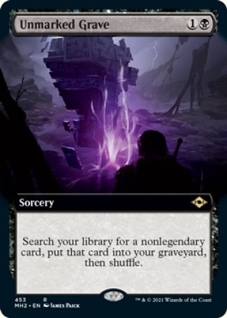 (453) Magic The Gathering Modern Horizons 2: Extras Single: Unmarked Grave Holo Rare