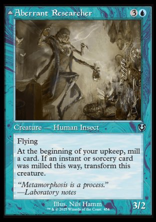(454) Magic The Gathering Innistrad Remastered: Extras Single: Aberrant Researcher / Perfected Form Holo Uncommon