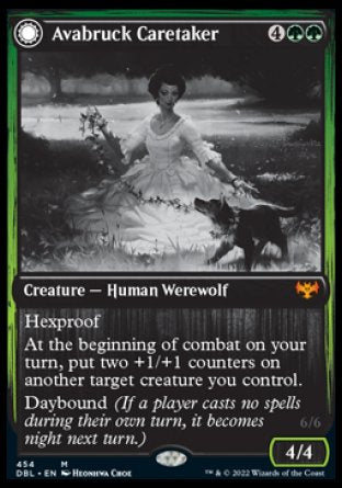 (454) Magic The Gathering Innistrad: Double Feature Single: Avabruck Caretaker // Hollowhenge Huntmaster Mythic