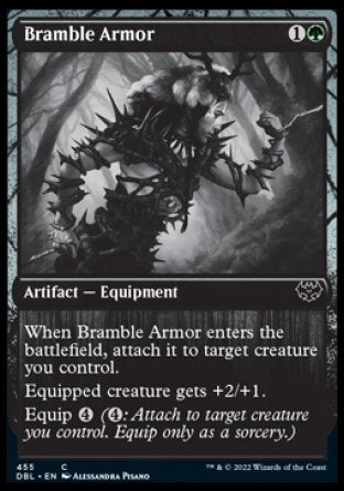 (455) Magic The Gathering Innistrad: Double Feature Single: Bramble Armor (V.2) Holo Common
