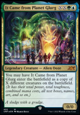 (455) Magic The Gathering Unfinity: Extras Single: It Came from Planet Glurg (V.2) Holo Mythic